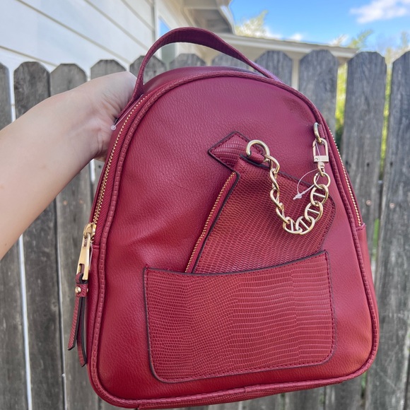 Handbags - Burgundy backpack purse